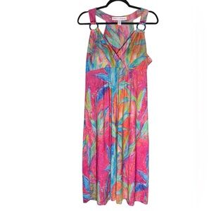 Leoma Lovegrove Dress Womens Large Bird Of Paradise Floral Stretch Sleeveless
